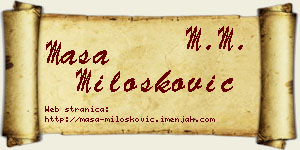 Maša Milošković vizit kartica